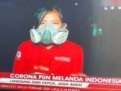 Viral Wartawan TV Pakai Masker Ini saat Liputan Virus Corona, Dokter : Gas Mask buat Nangkal Virus?